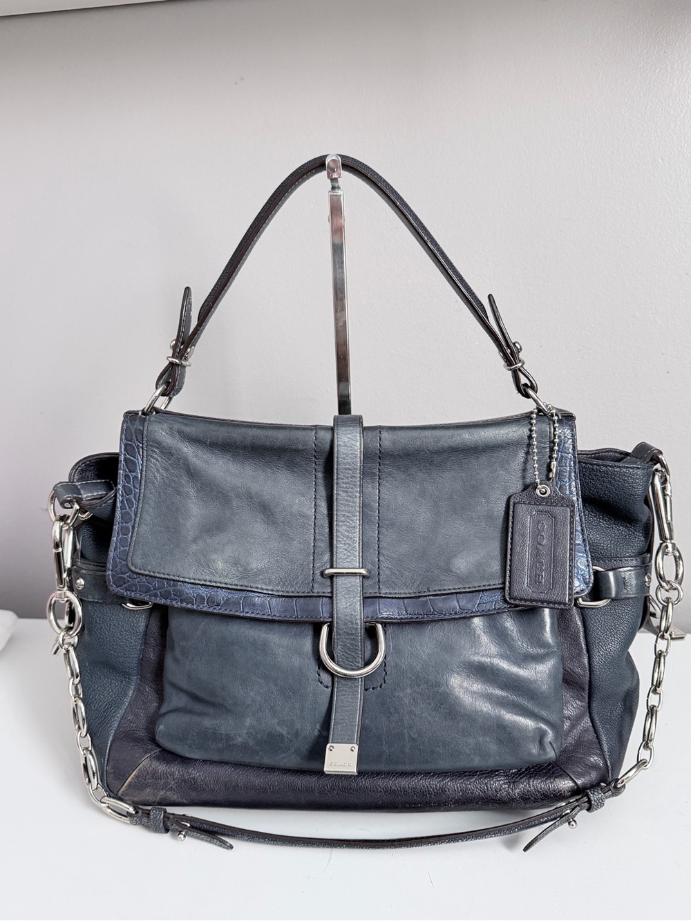Coach Pinnacle Eva Satchel Handbag Tote Carryall 18664